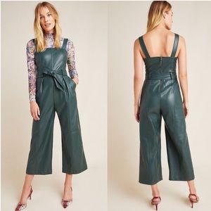 Anthropologie Samira Faux Leather Jumpsuit